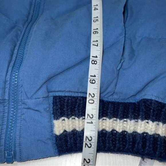 Pink Victoria’s Secret Blue Quilted Down Vest With Zipper Front Womens Sz XS/S - Picture 13 of 13